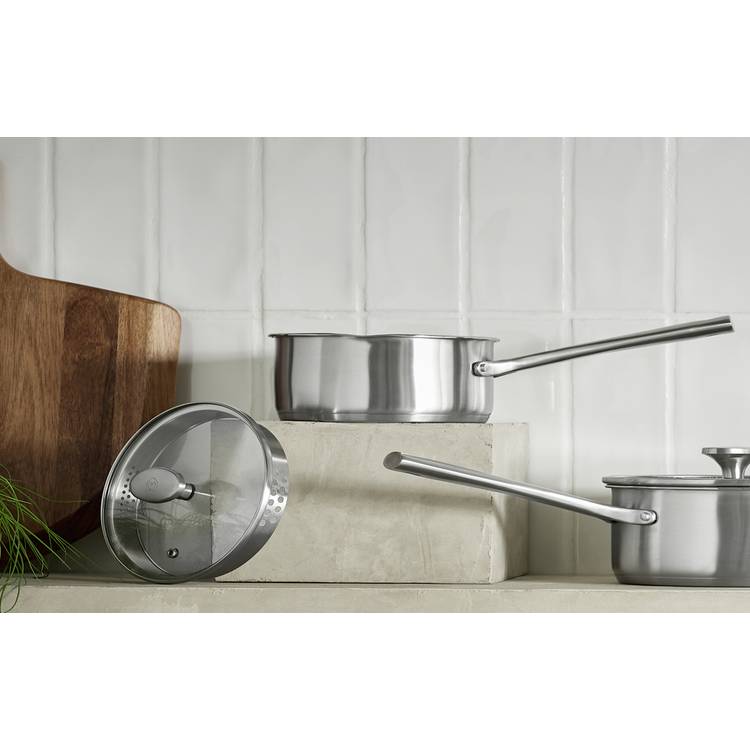 Habitat 16cm Brushed Stainless Steel Saucepan 0