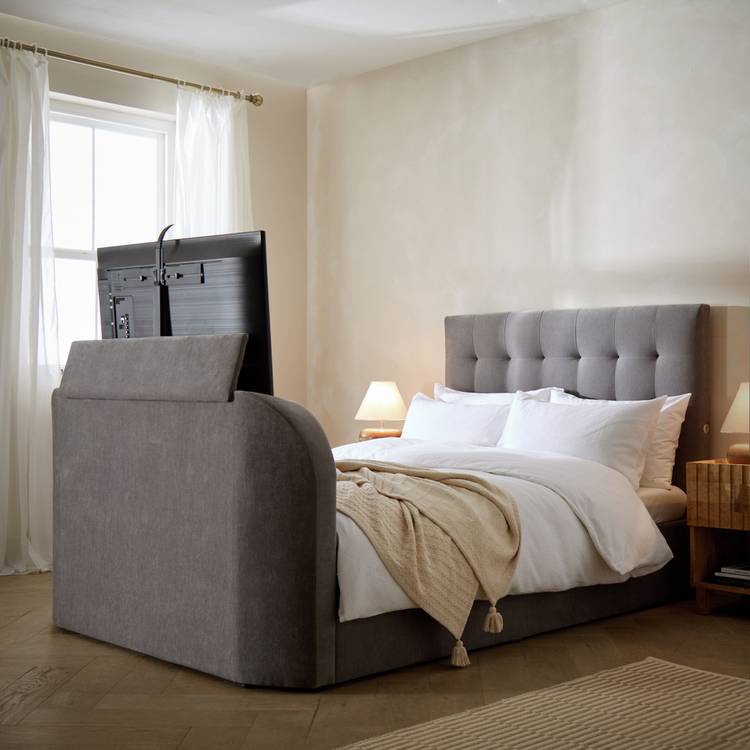 Argos Home Bentley Superking 2.1 Sound TV Ottoman Bed - Grey 0