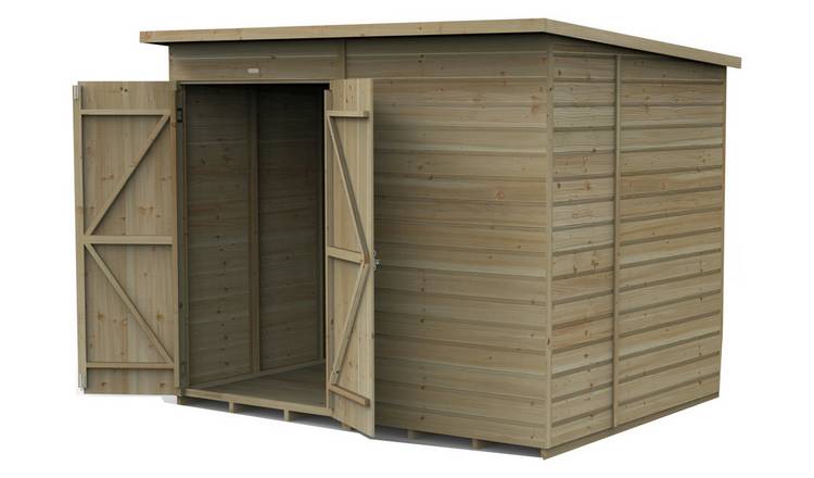 Forest Beckwood Shiplap Windowless Pent Shed - 8 x 6ft