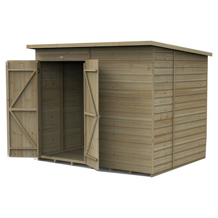 Forest Beckwood Shiplap Windowless Pent Shed - 8 x 6ft 0