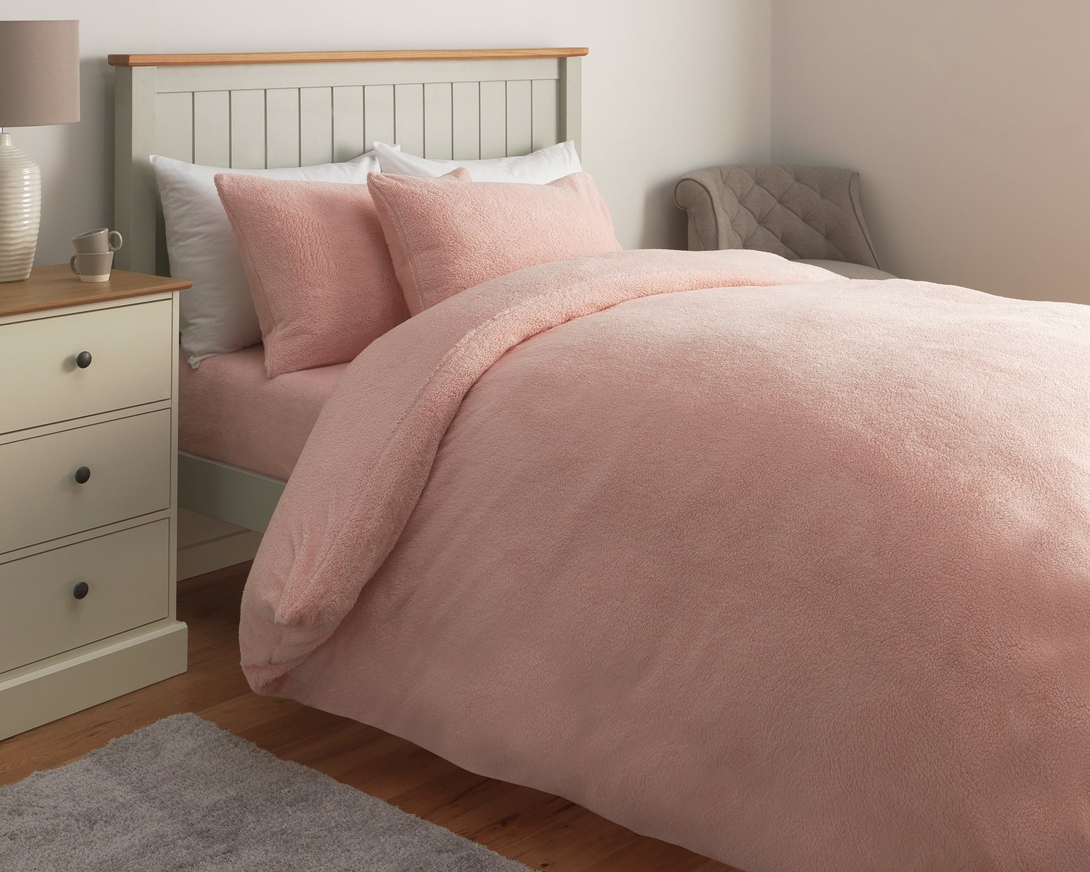 Argos Home Blush Fleece Bedding Set Review