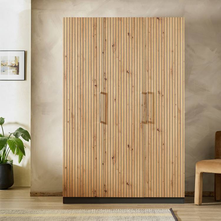 Habitat Hamburg 3 Door Wardrobe - Grey & Oak 0