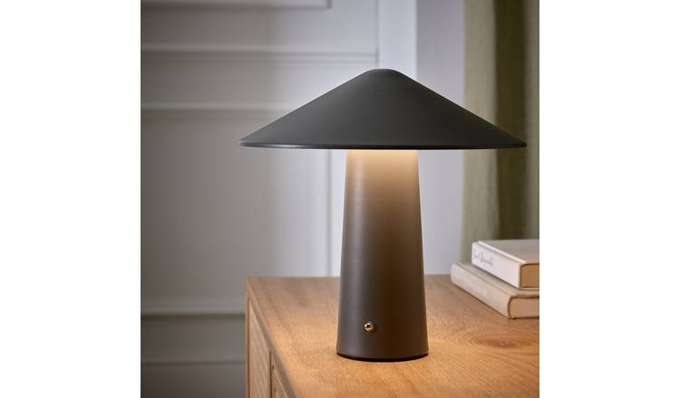 Habitat Kiro Rechargeable LED Touch Table Lamp - Charcoal