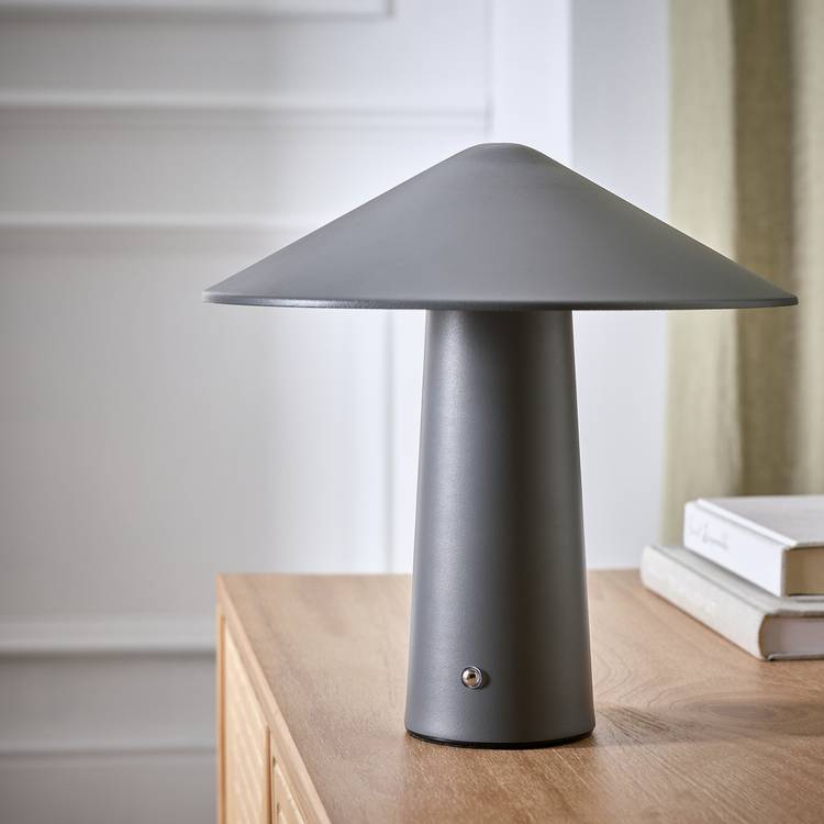 Habitat Kiro Rechargeable LED Touch Table Lamp - Charcoal 0
