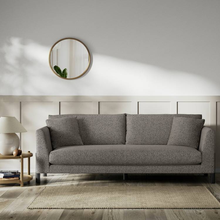Habitat Aston Fabric 4 Seater Sofa - Charcoal - Black Leg 0