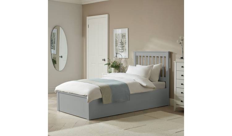Argos Home Aspley Single Wooden End Lift Ottoman Bed - Grey