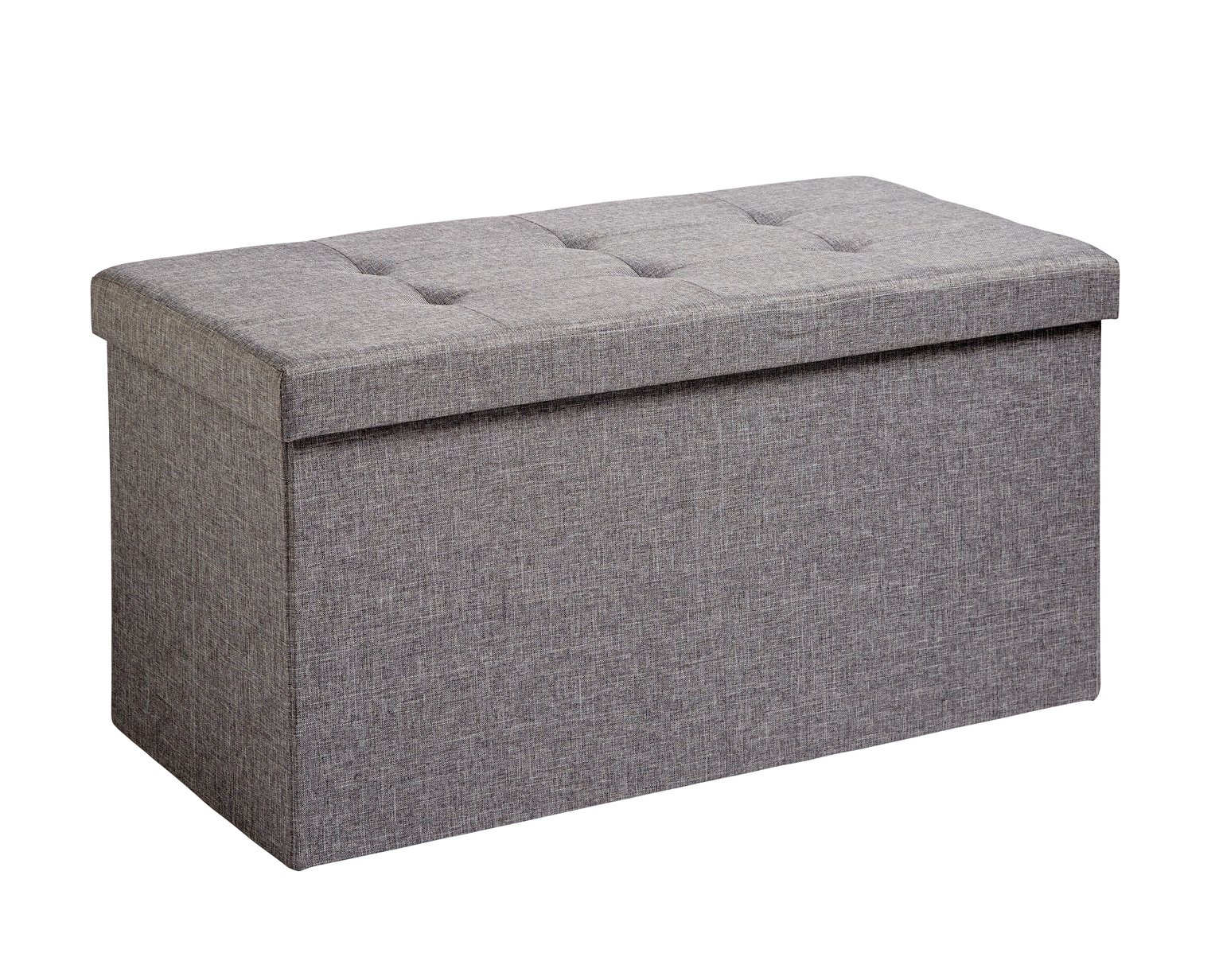 Argos Home Large Fabric Ottoman - Grey