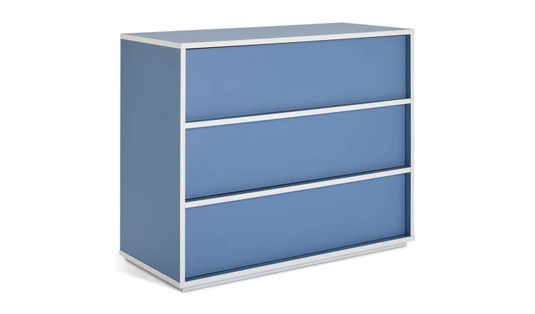 Habitat Edale 3 Drawer Chest - Light Blue