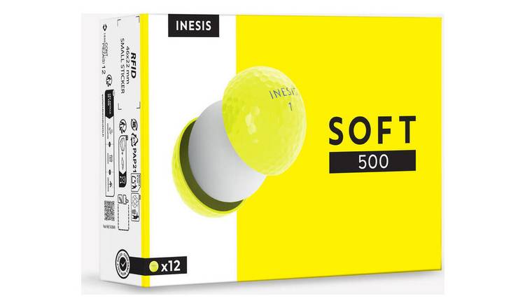 Decathlon Soft Golf Balls 500 X 12 Yellow
