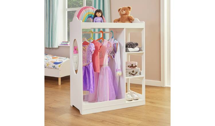 Liberty House Kids Dressing Rail with Mirror - White