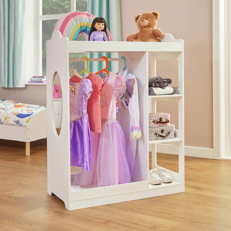 Liberty House Kids Dressing Rail with Mirror - White 0