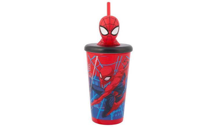 Spider-Man 3D Head Blue and Red Soda Cup - 440ml