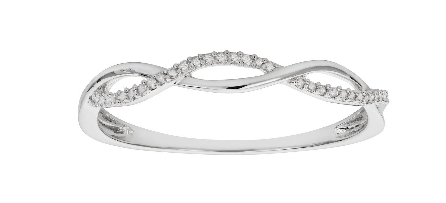 Revere Sterling Silver 0.06ct tw Diamond Twist Ring Review