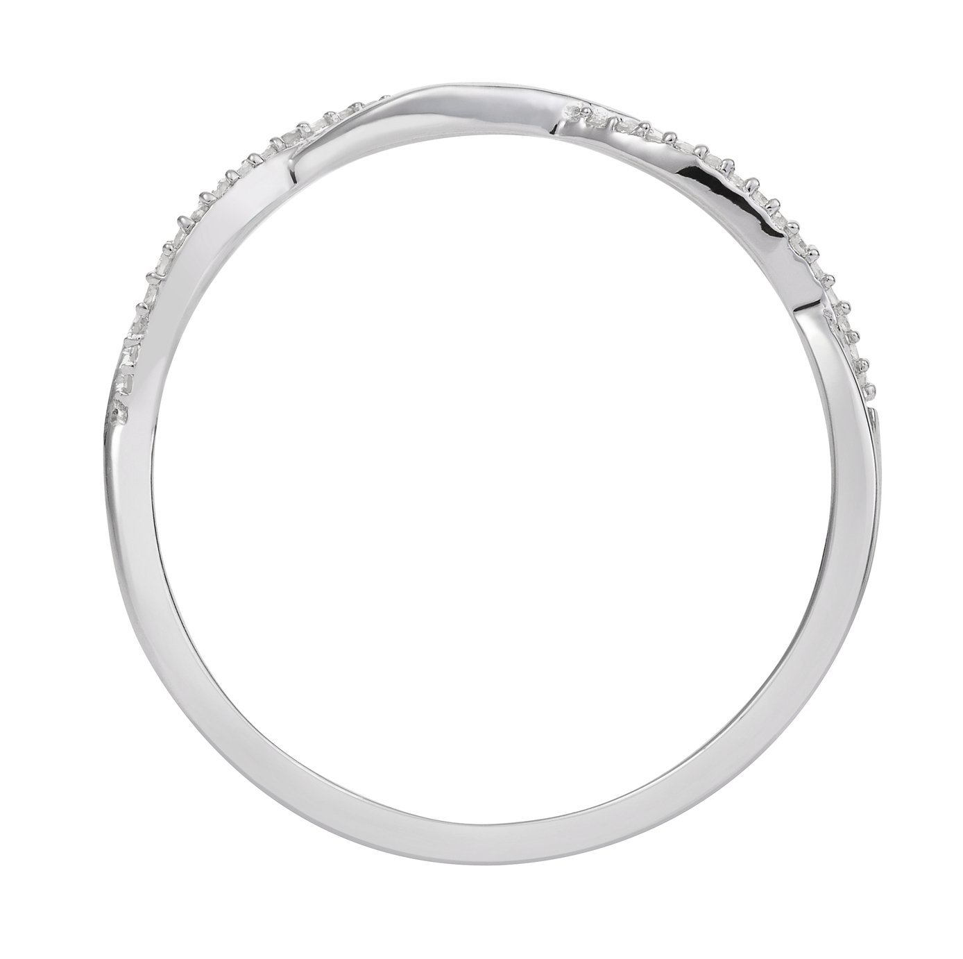 Revere Sterling Silver 0.06ct tw Diamond Twist Ring Review