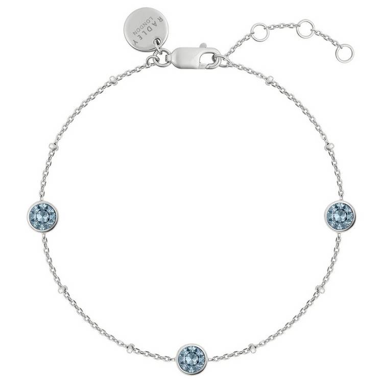 Radley Sterling Silver Blue Stone Set Bracelet 0