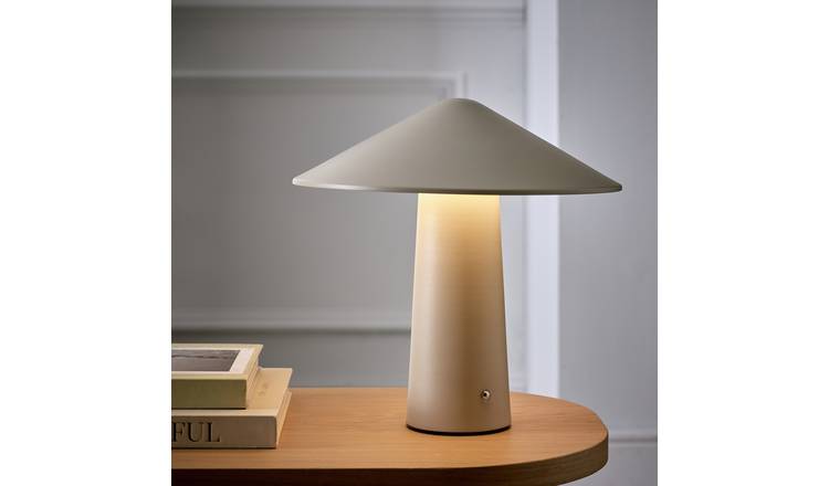 Habitat Kiro Metal Rechargeable LED Touch Table Lamp - Taupe