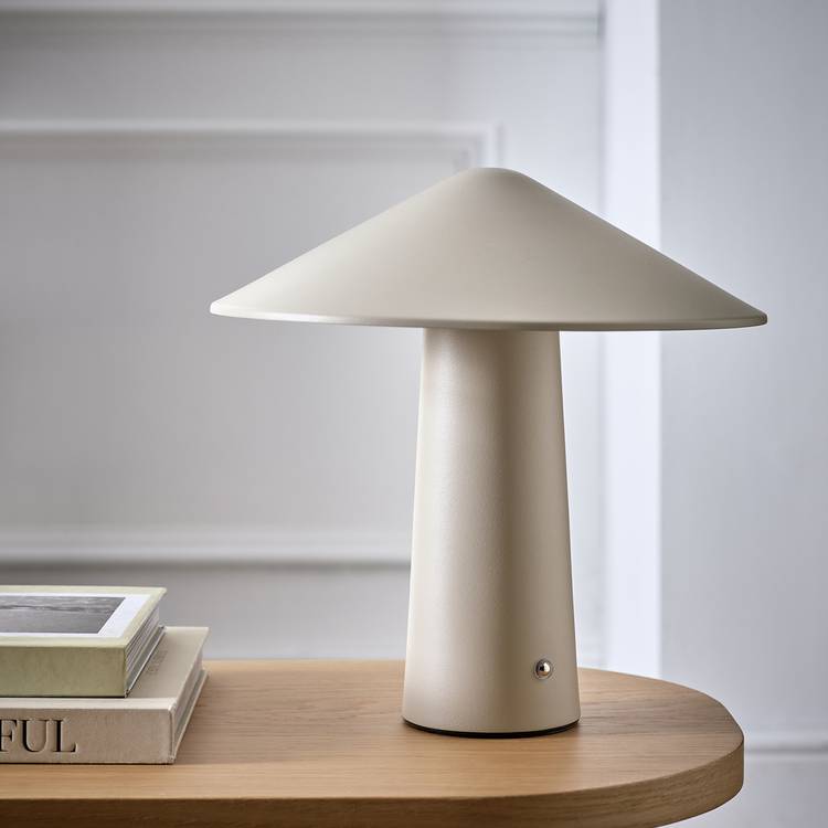 Habitat Kiro Metal Rechargeable LED Touch Table Lamp - Taupe 0