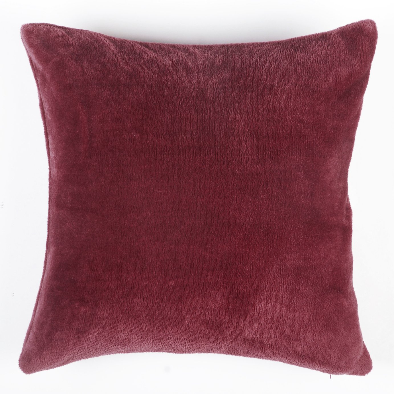 Argos Home Plain Super Soft Fleece Cushion - Berry - 43x43cm