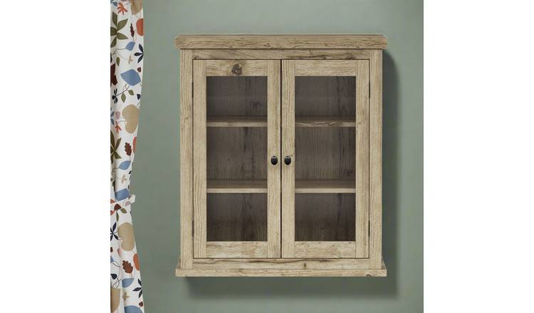 Teamson Home Donovan 2 Door Wall Cabinet - Light Oak