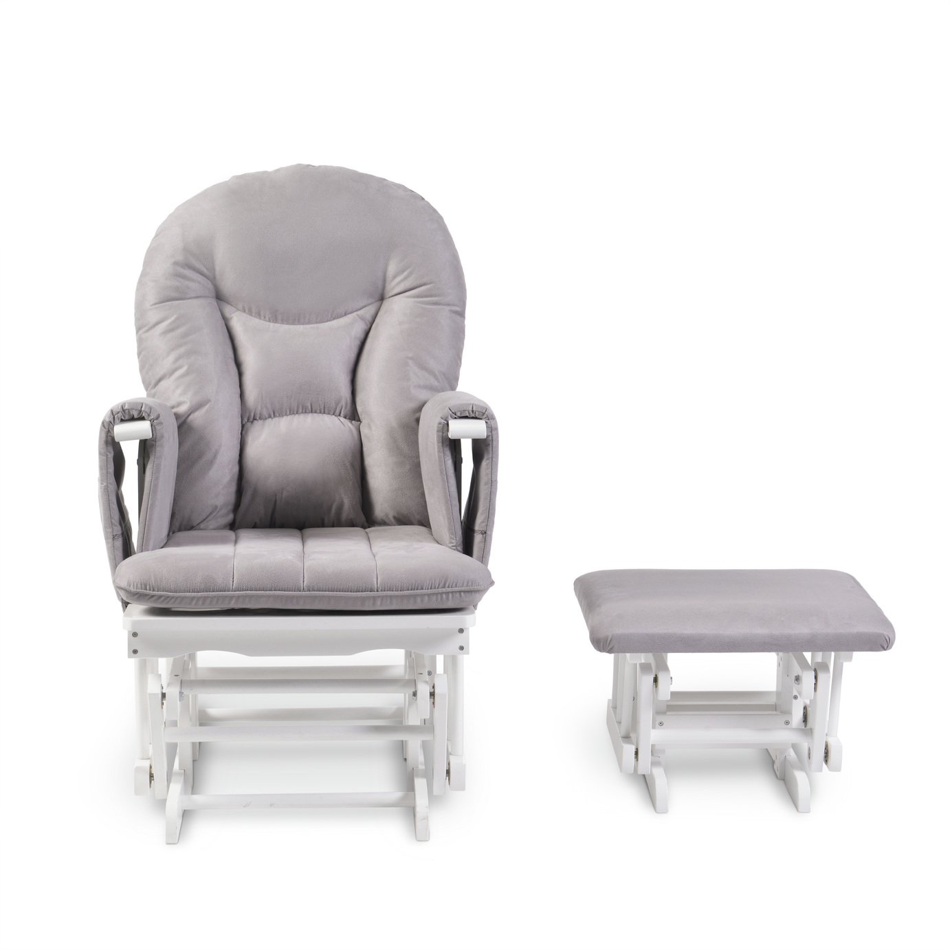 obaby deluxe reclining glider chair and stool