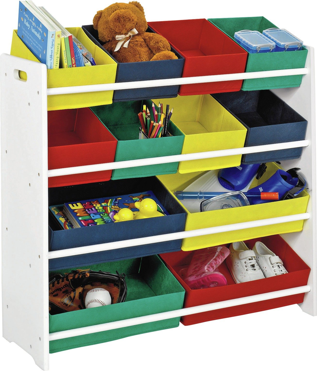 toy storage unit white