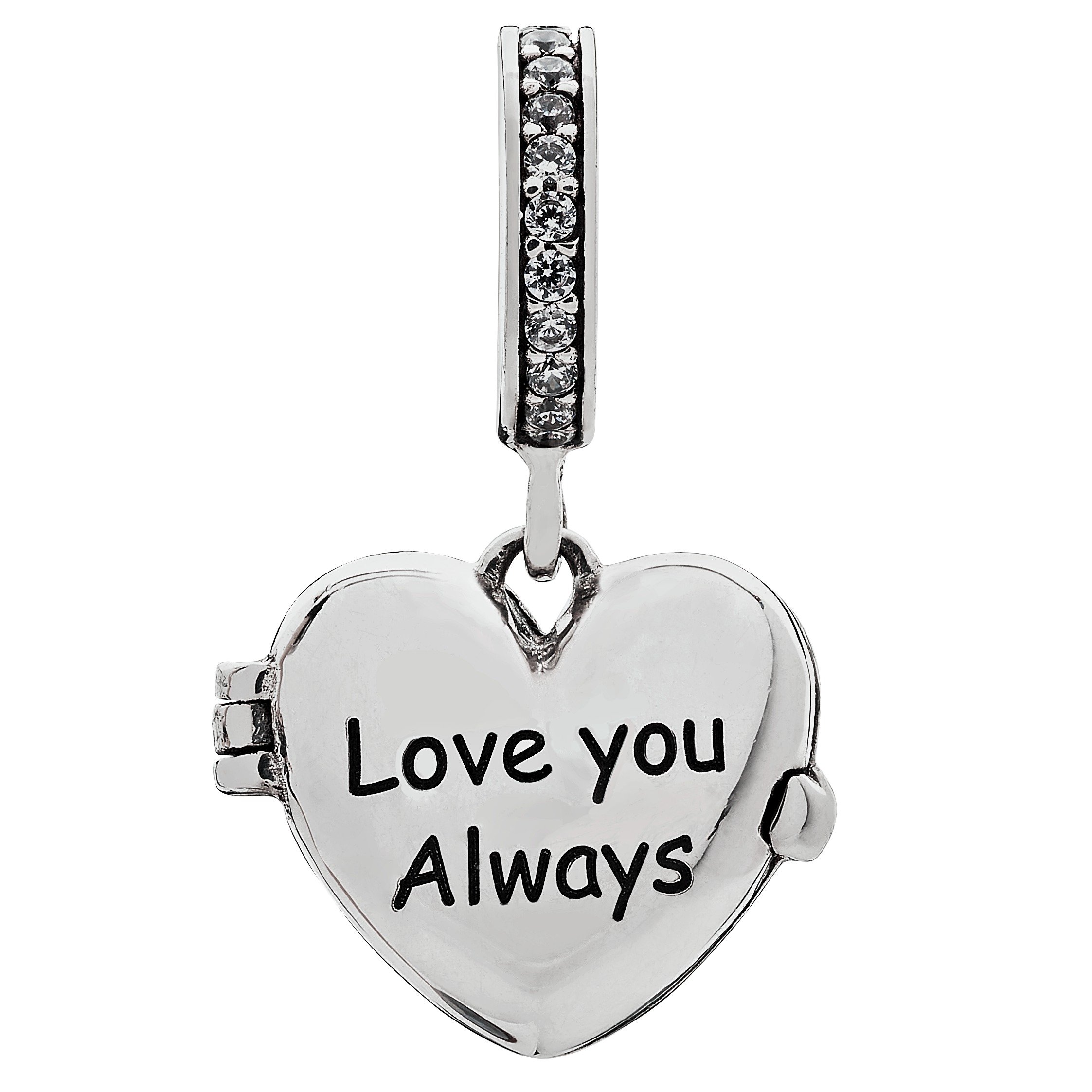 Moon & Back Sterling Silver 'Love You Always' CZ Drop Charm Review