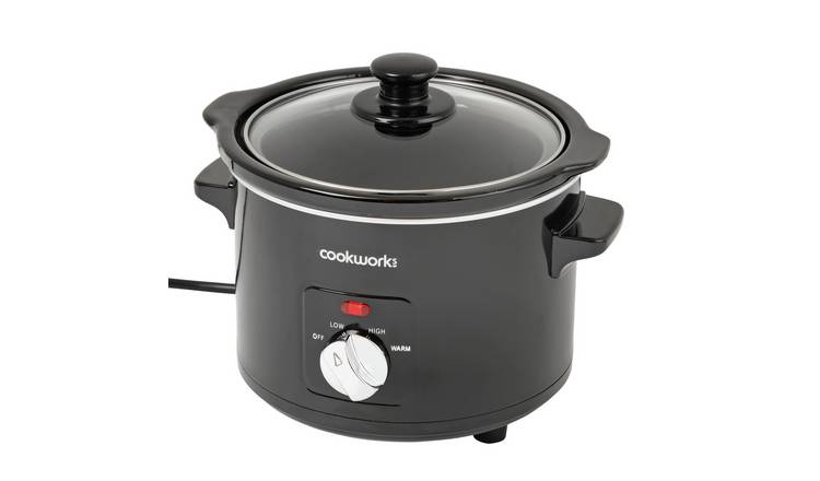 Cookworks 1.5L Compact Slow Cooker - Black A Delicious Homemade Meal