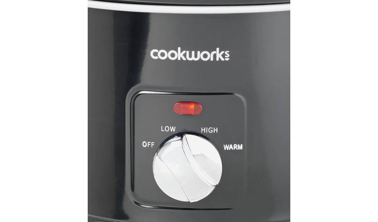 Cookworks 1.5L Compact Slow Cooker - Black A Delicious Homemade Meal