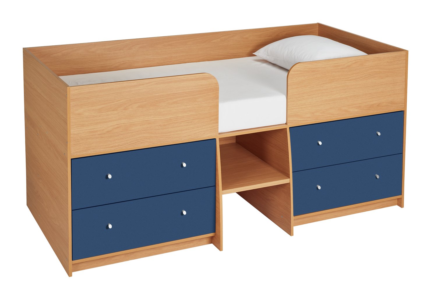 Argos Home Malibu Pine & Blue Shorty Mid Sleeper Bed Frame Reviews
