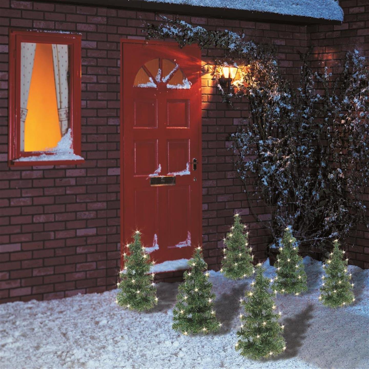 Premier Decorations Set of 6 LED Tree Path Lights - White