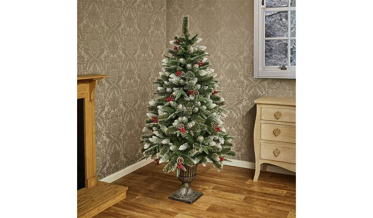 Premier Decorations 5ft Pre lit Needle Pine Christmas Tree