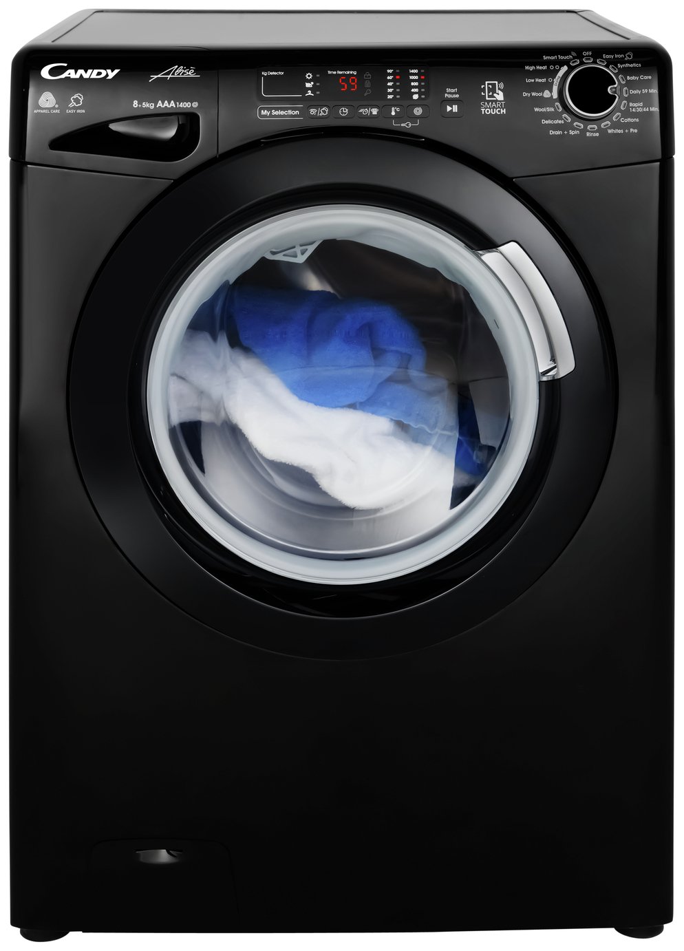 Candy GVSW485DB 8 / 5KG 1400 Spin Washer Dryer - Black