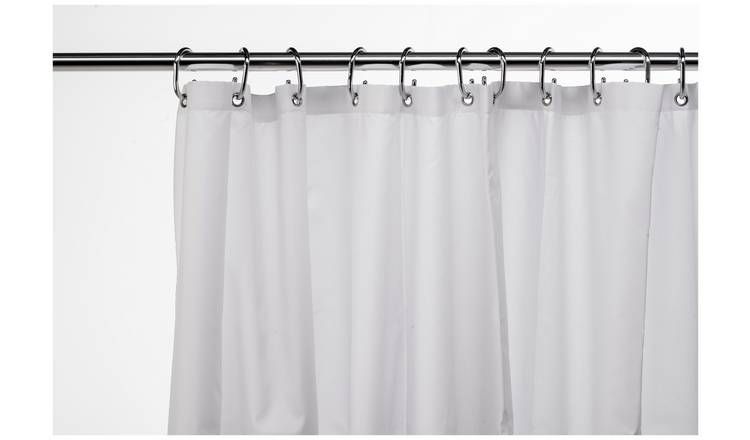 Buy Croydex Superline Shower Curtain Rod Rings Set Chrome