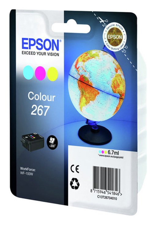 Epson Globe 267 7 ml C/M/Y Ink Cartridges