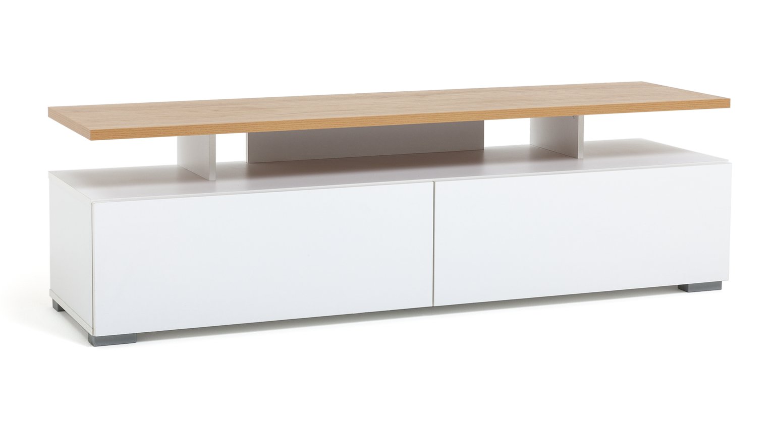 Habitat Floating Top TV Unit - White & Oak