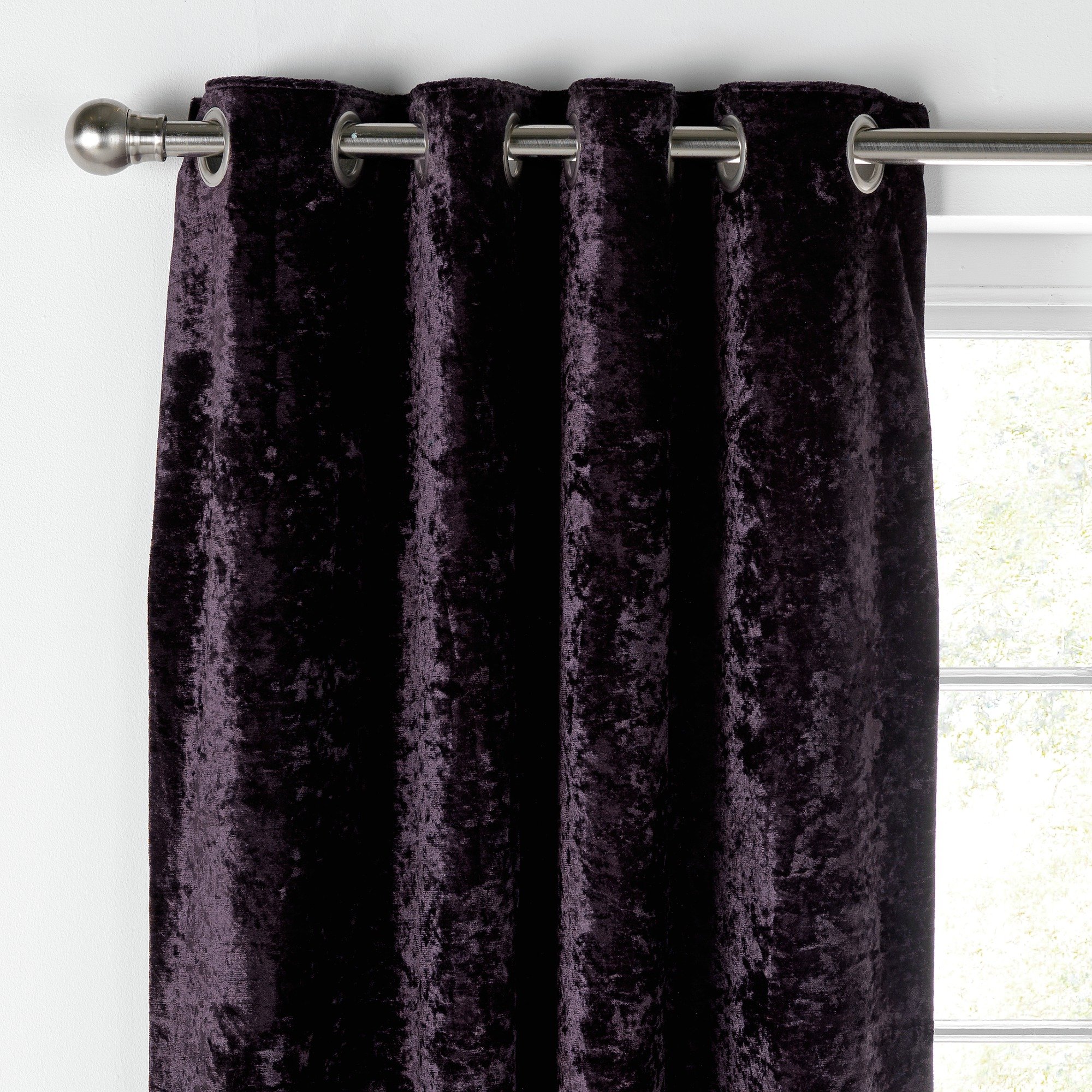 Argos Home Cara Velvet Lined Curtains - 117x137cm