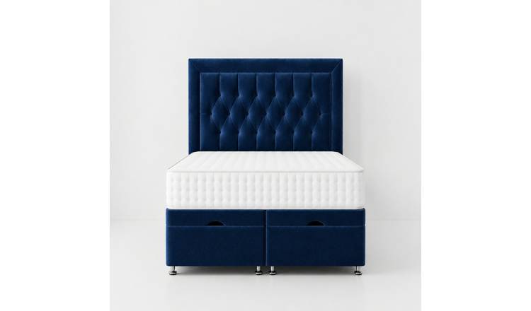 Comfy Deluxe  Cassie 4ft Small Double  End Lift Ottoman Bed Set - Blue