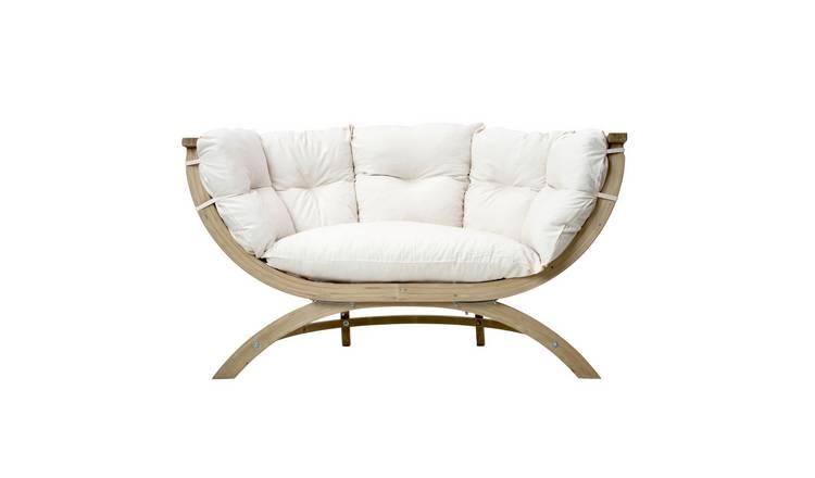 Amazonas Siena Due 2 Seater Wooden Outdoor Sofa - Natural