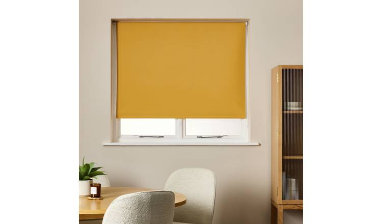 Habitat Blackout Mustard Roller Blind - 180cm