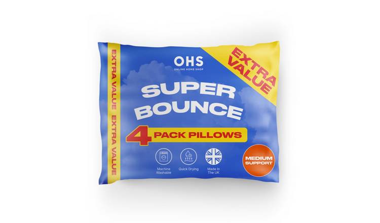 OHS 4 Pack Extra Value Super Bounce Pillows