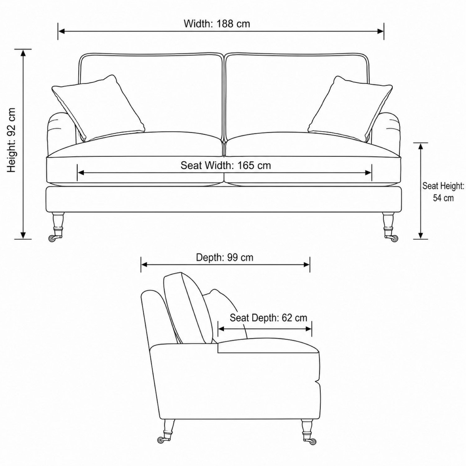 Artemis Home Mackenzie 3 Seat Sofa - Silver - Image 4