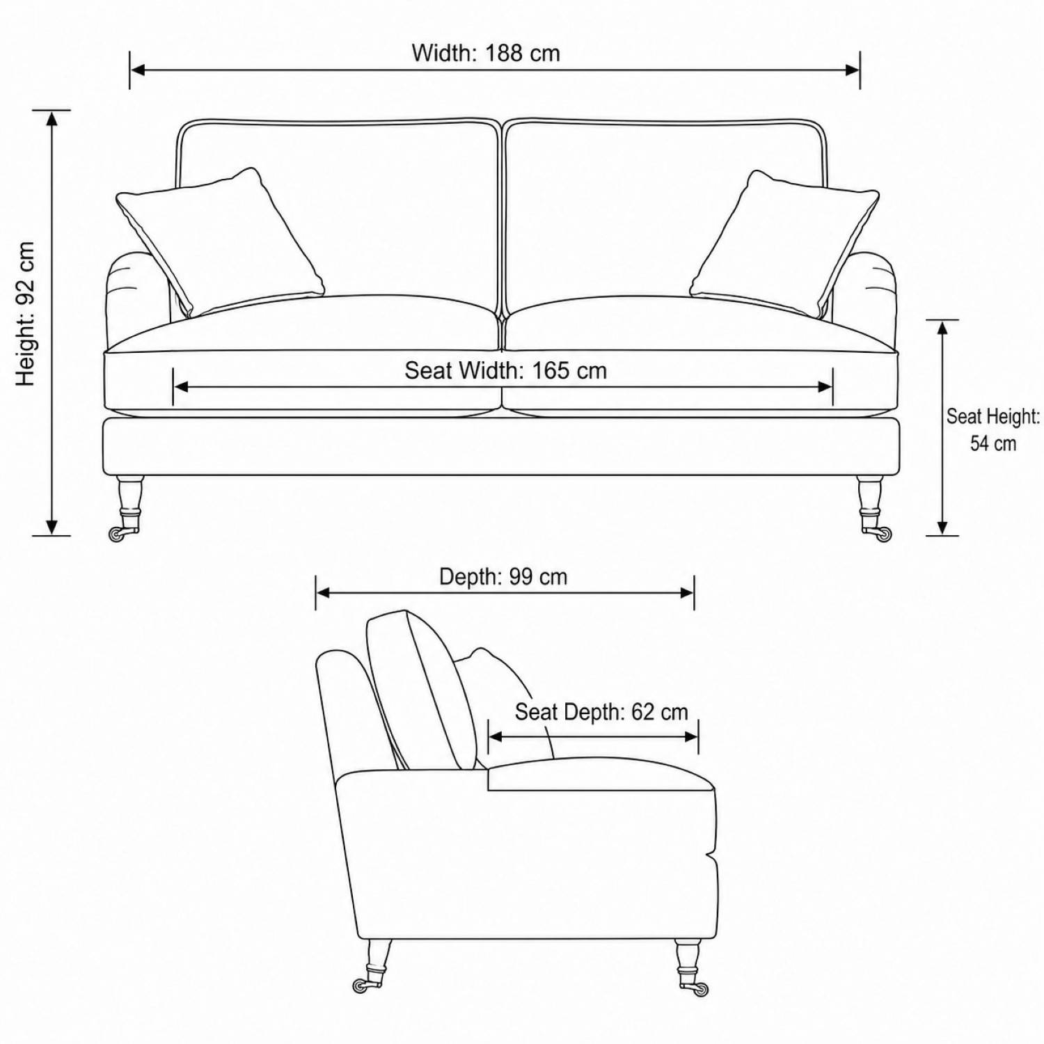 Artemis Home Mackenzie 3 Seat Sofa - Silver - Image 4