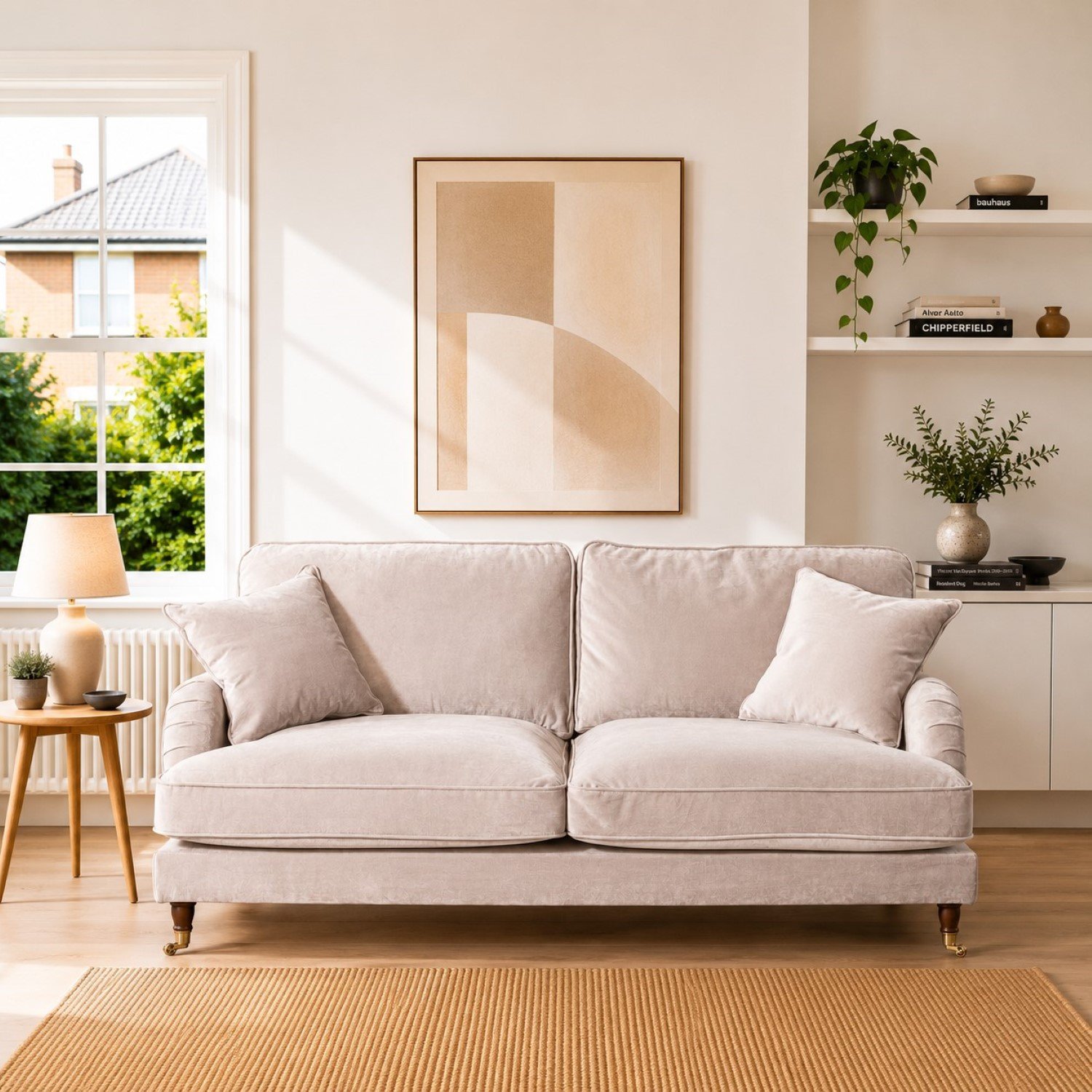 Artemis Home Mackenzie 3 Seat Sofa - Silver - Image 1