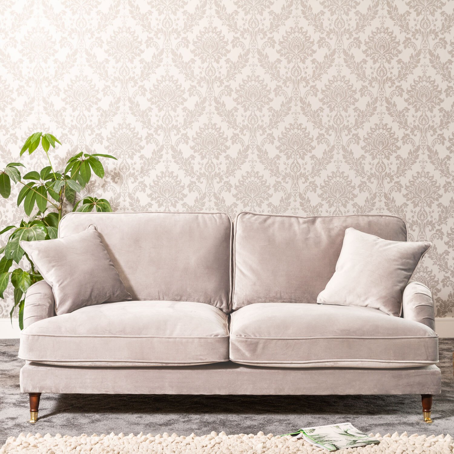 Artemis Home Mackenzie 3 Seat Sofa - Silver - Image 3