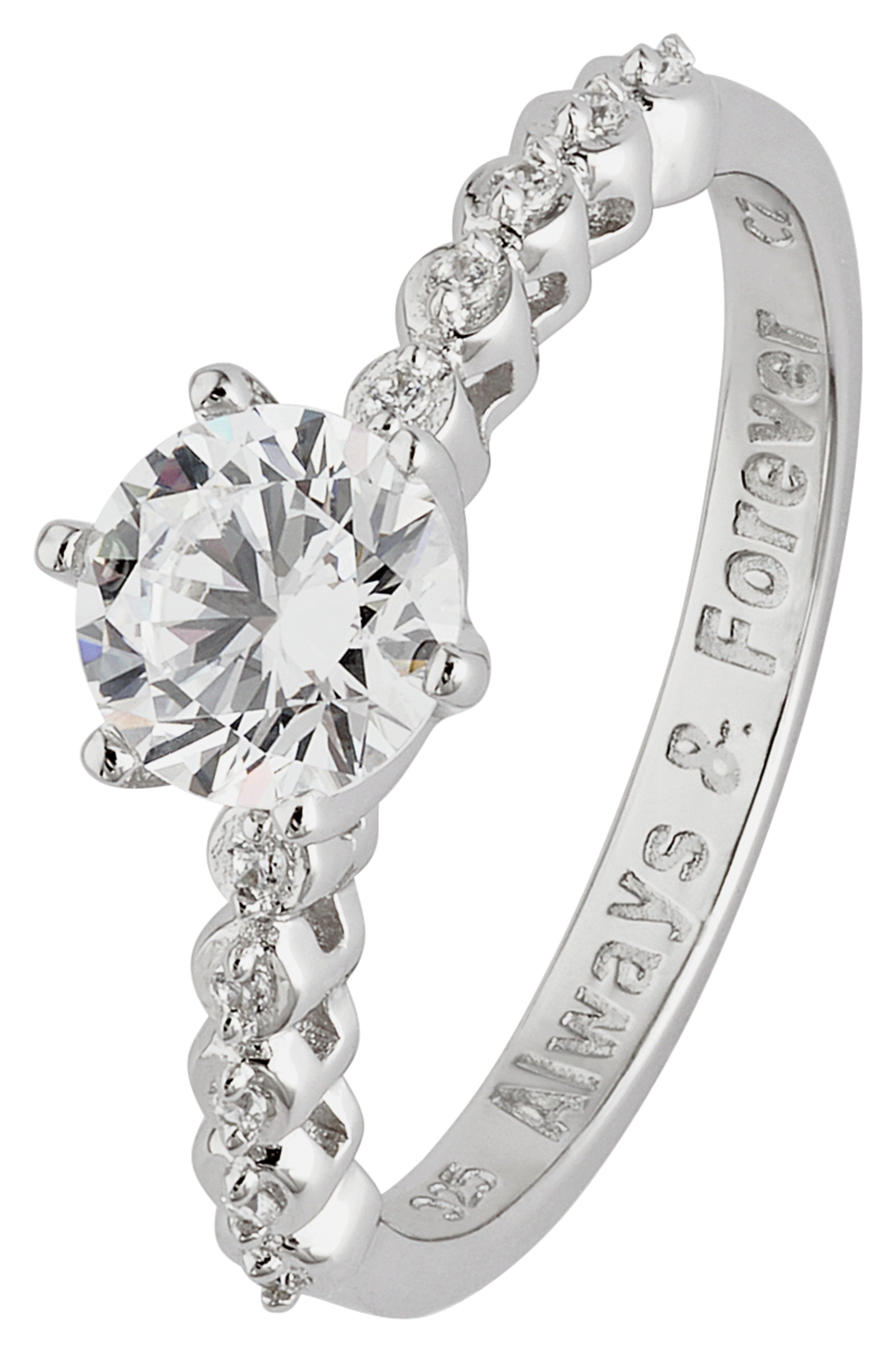 Revere Sterling Silver Solitaire Message Ring
