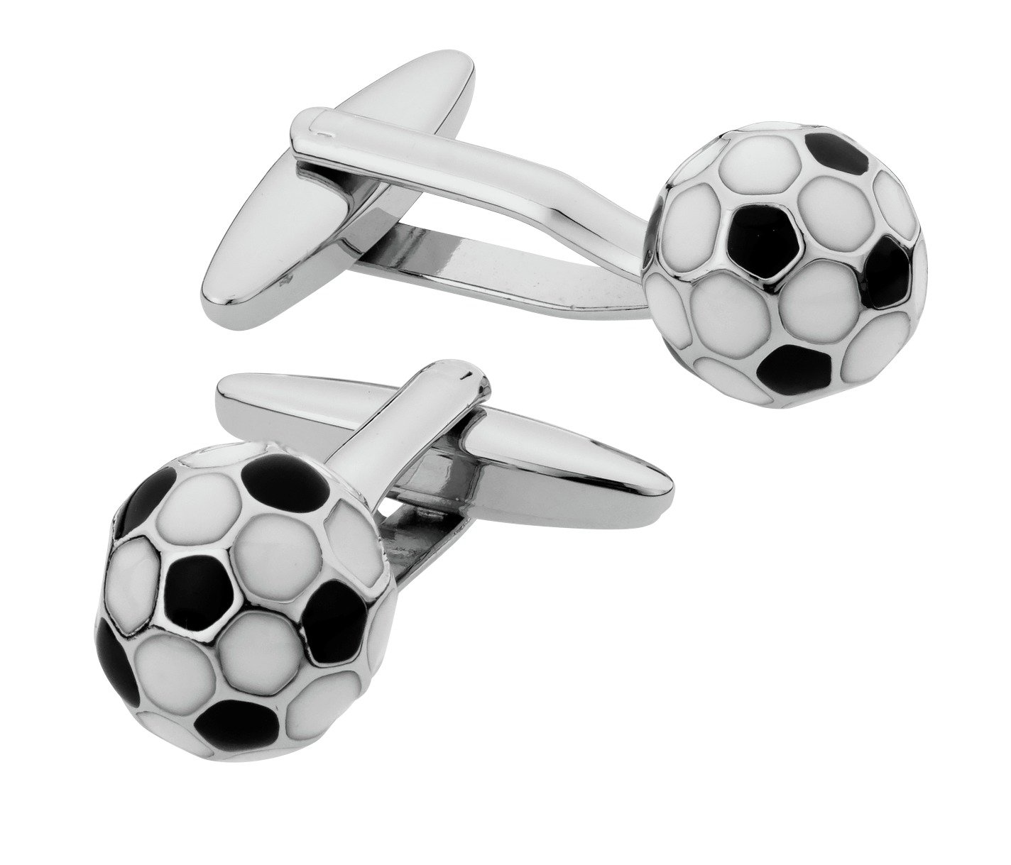 Revere Men's Silver Colour Football Cufflinks