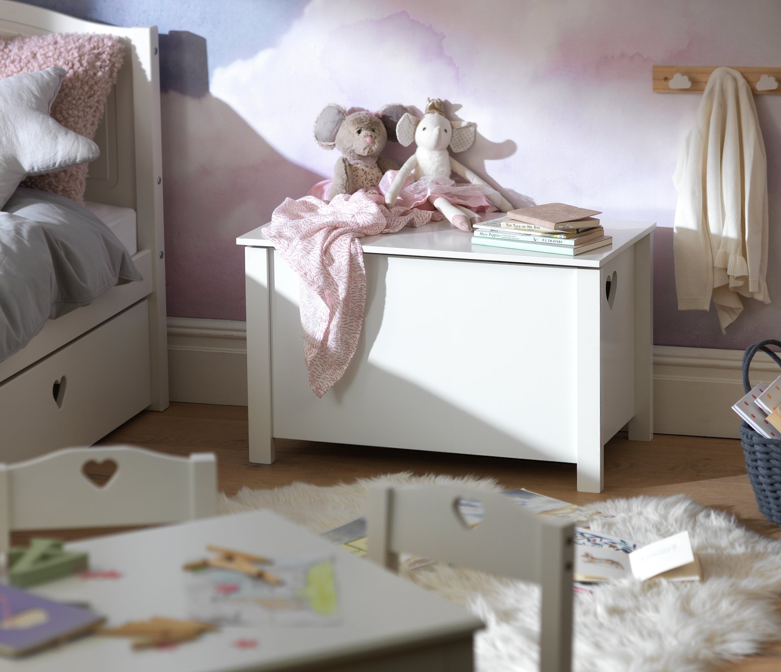 white toy box argos