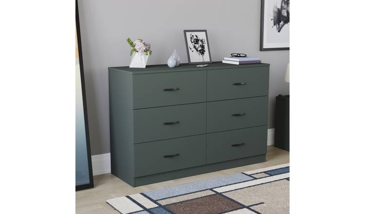 Vida Designs Riano 6 Drawer Chest - Green