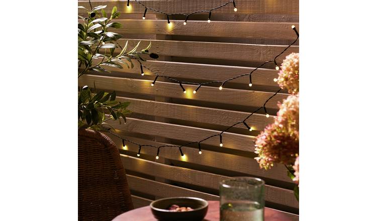 Garden by Sainsburys Solar 100L Warm White String Lights
