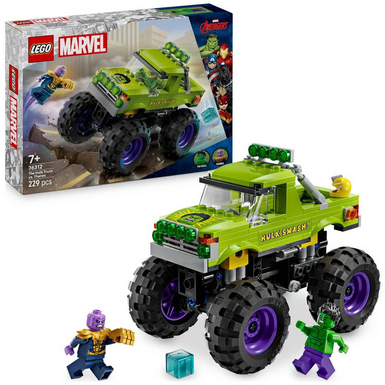 LEGO Marvel The Hulk Truck vs. Thanos Building Toy Set 76312 0